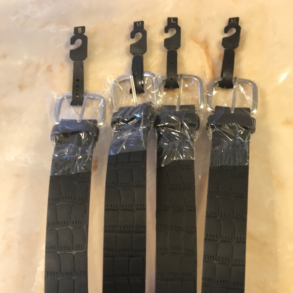 Men’s Leather Belt Black size L 38-40 New - Picture 1 of 4